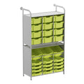 Gratnells Callero Tall Maker Store Starter Unit – Silver Frame with 15 Deep & 12 Shallow Jolly Lime Trays