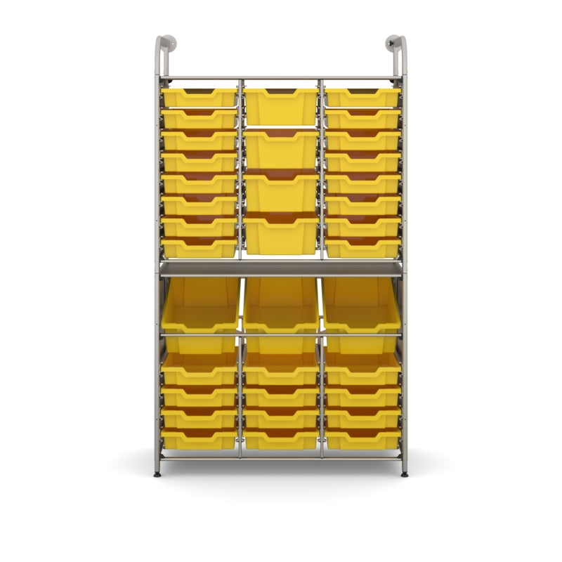 Gratnells Callero Tall Maker Starter Unit with 28 Shallow & 7 Deep Sunshine Yellow Trays