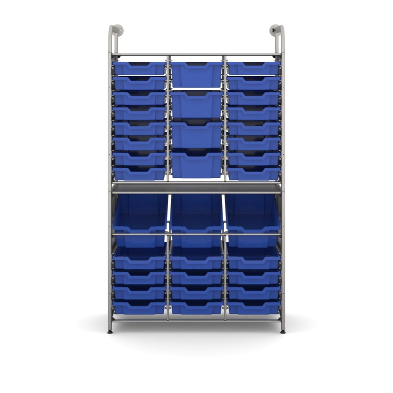 Gratnells Callero Tall Maker Starter Storage Unit with 28 Shallow & 7 Deep Royal Blue Trays