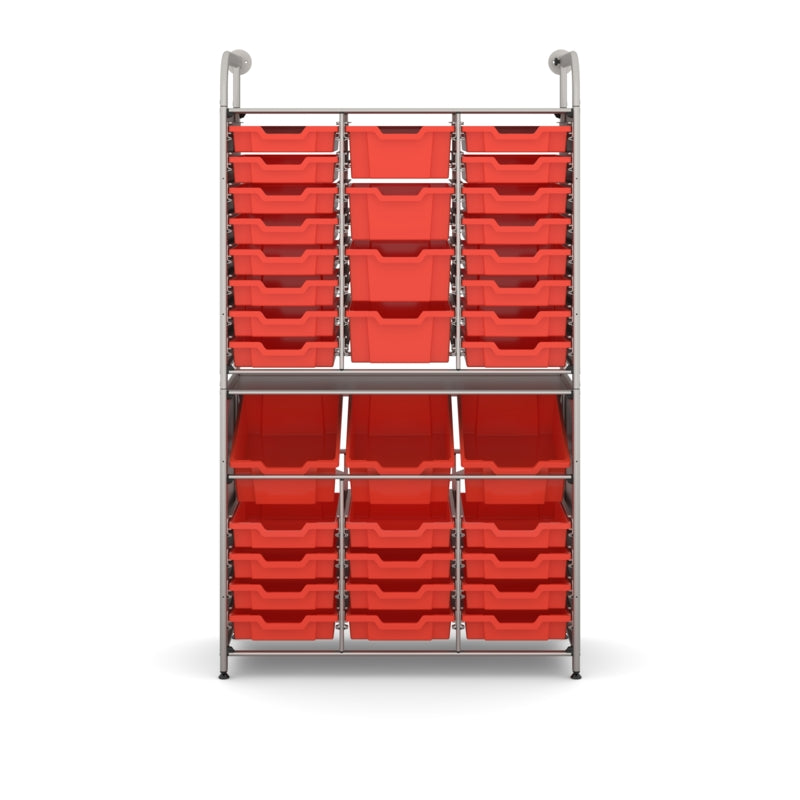 Gratnells Callero Tall Maker Starter Unit with 28 Shallow & 7 Deep Flame Red Trays
