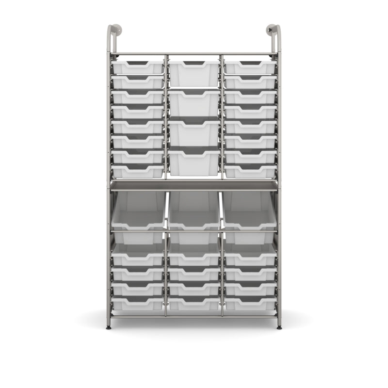 Gratnells Callero Tall Maker Starter Unit with 28 Shallow & 7 Deep Light Gray Trays