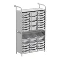 Gratnells Callero Tall Maker Starter Unit with 28 Shallow & 7 Deep Light Gray Trays
