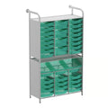 Gratnells Callero Tall Maker Starter Unit with 28 Shallow & 7 Deep Kiwi Antimicrobial Trays