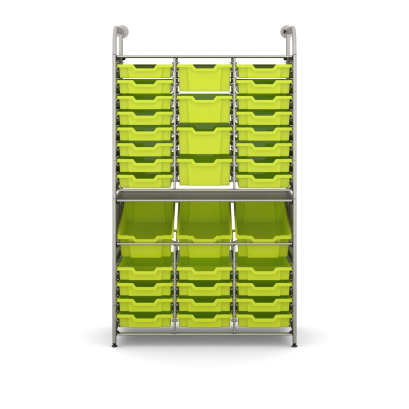 Gratnells Callero Tall Maker Starter Unit with 28 Shallow & 7 Deep Jolly Lime Trays