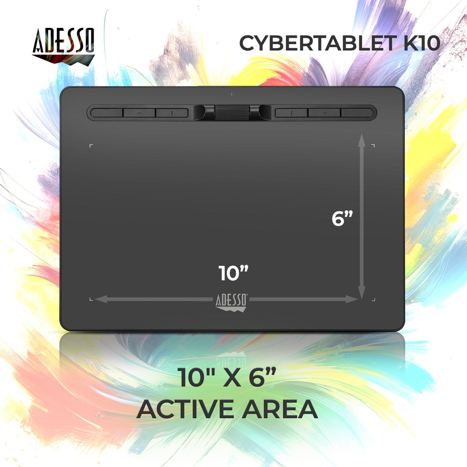 Adesso CyberTablet K10 10x6 Graphic Tablet