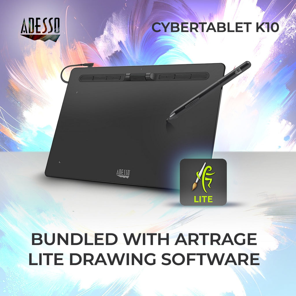 Adesso CyberTablet K10 10x6 Graphic Tablet