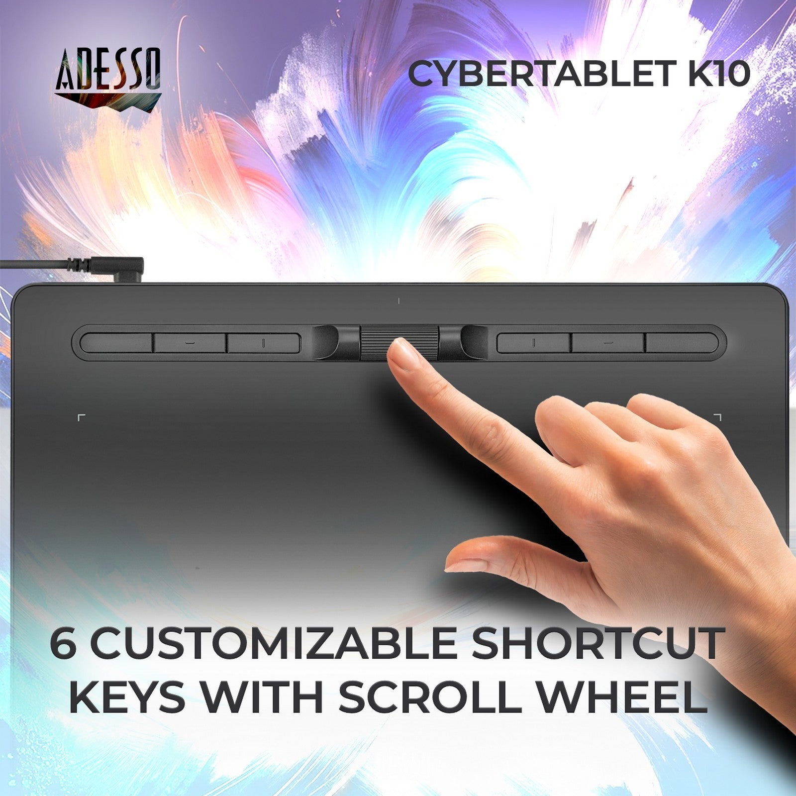 Adesso CyberTablet K10 10x6 Graphic Tablet