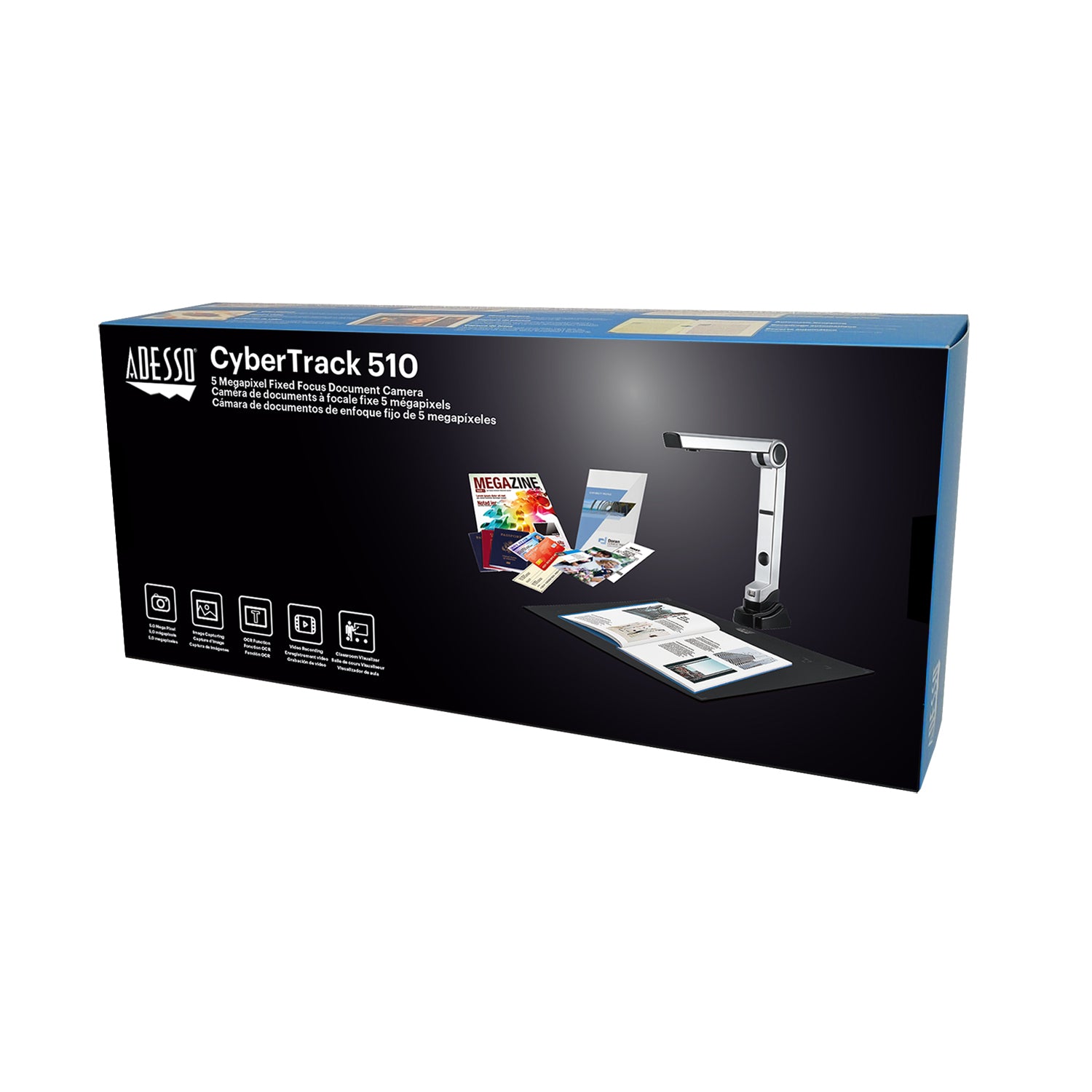 Adesso CyberTrack 510 5MP Document Camera for Classroom Presentations