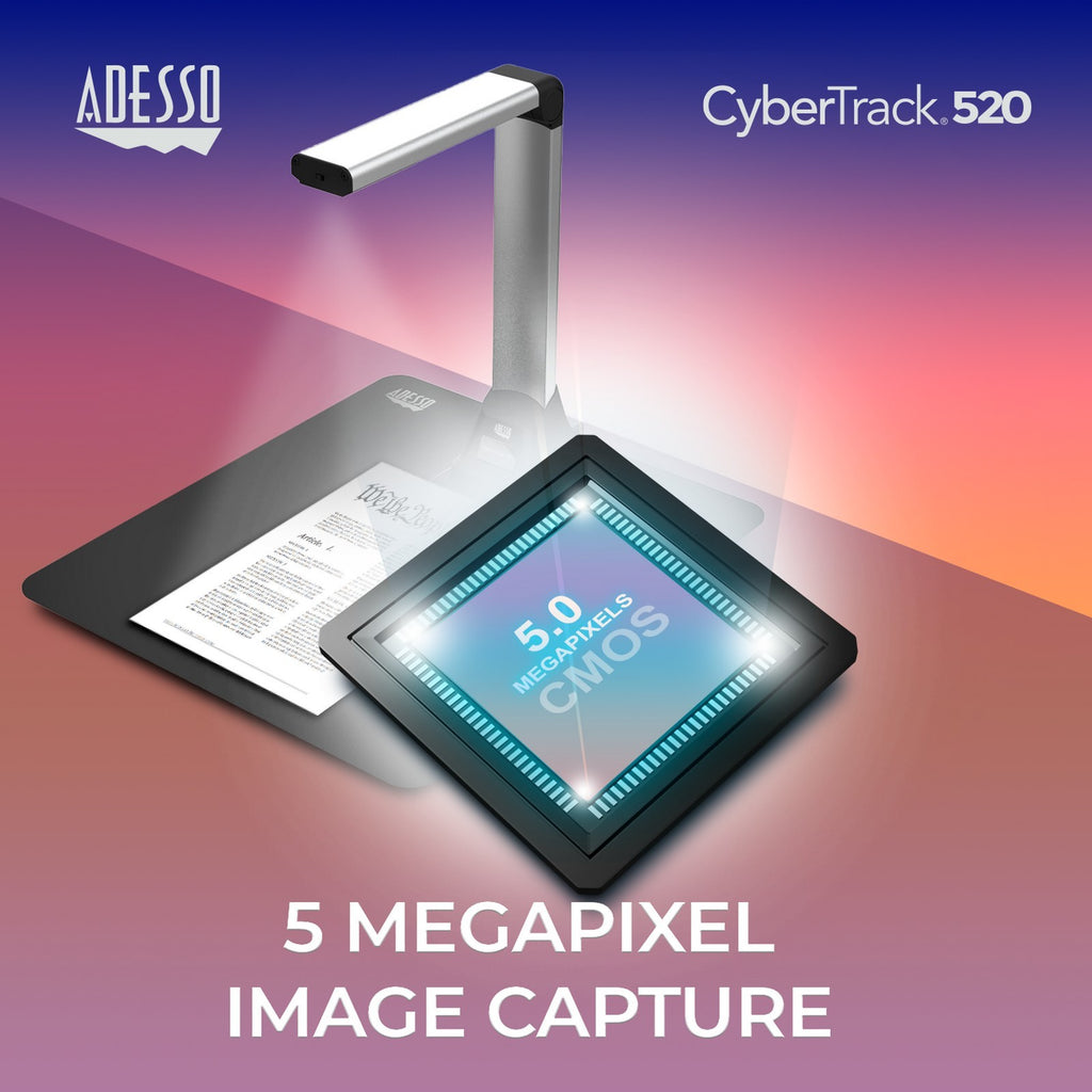 Adesso CyberTrack 520 5MP A4 Document Camera with OCR