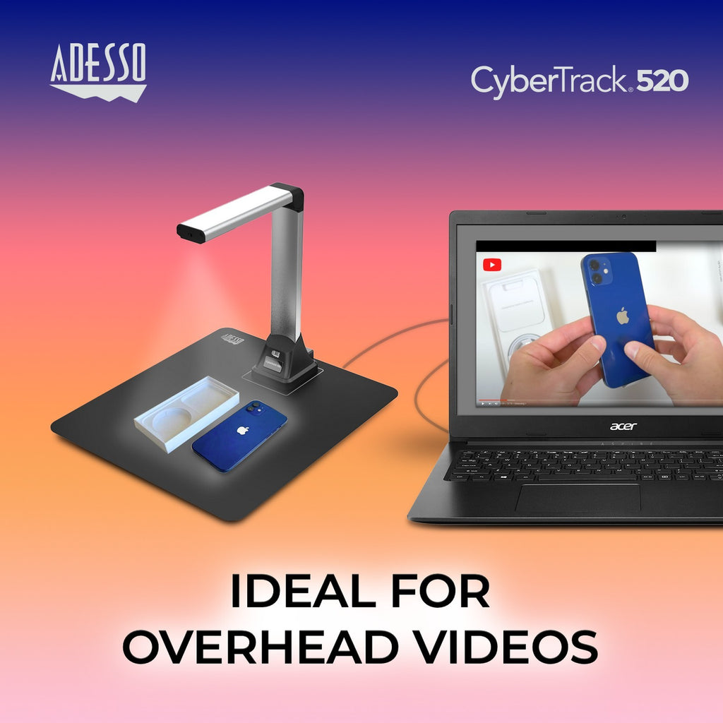 Adesso CyberTrack 520 5MP A4 Document Camera with OCR