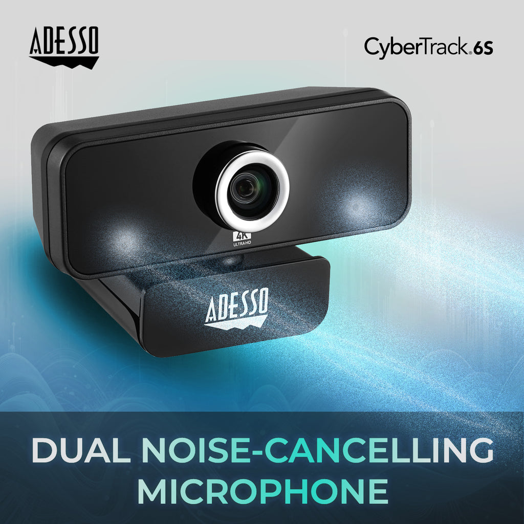 Adesso CyberTrack 6S 4K Ultra HD Webcam with Dual Microphones