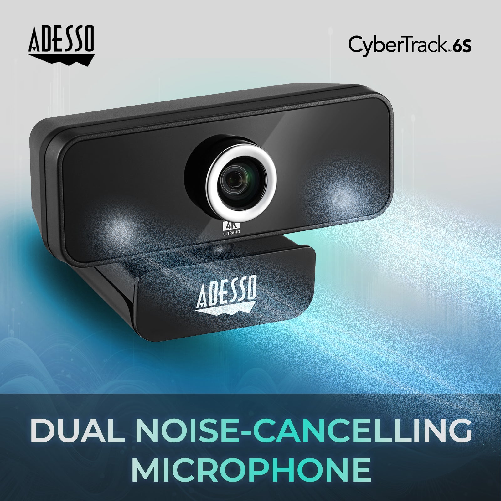 Adesso CyberTrack 6S 4K Ultra HD Webcam with Dual Microphones