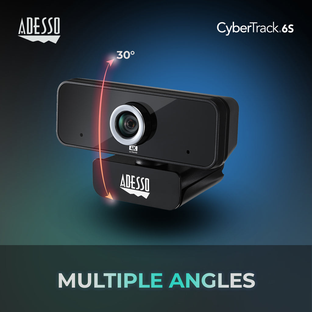 Adesso CyberTrack 6S 4K Ultra HD Webcam with Dual Microphones