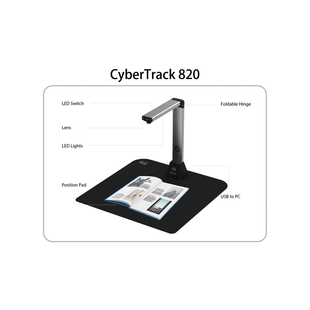 Adesso CyberTrack 820 8MP Document Camera & Scanner with OCR