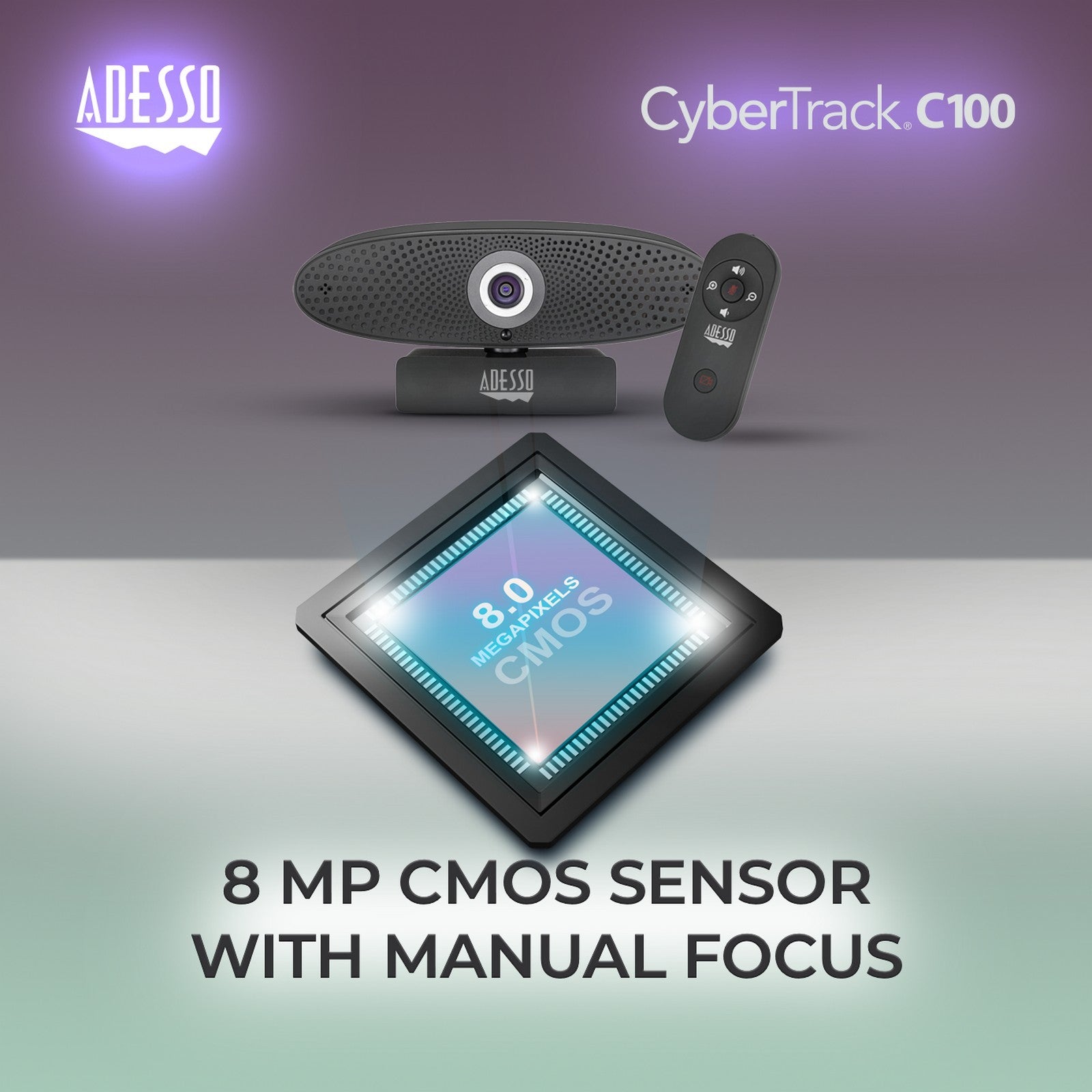 Adesso CyberTrack C100 4K Ultra HD Conference Camera with Speaker & Remote