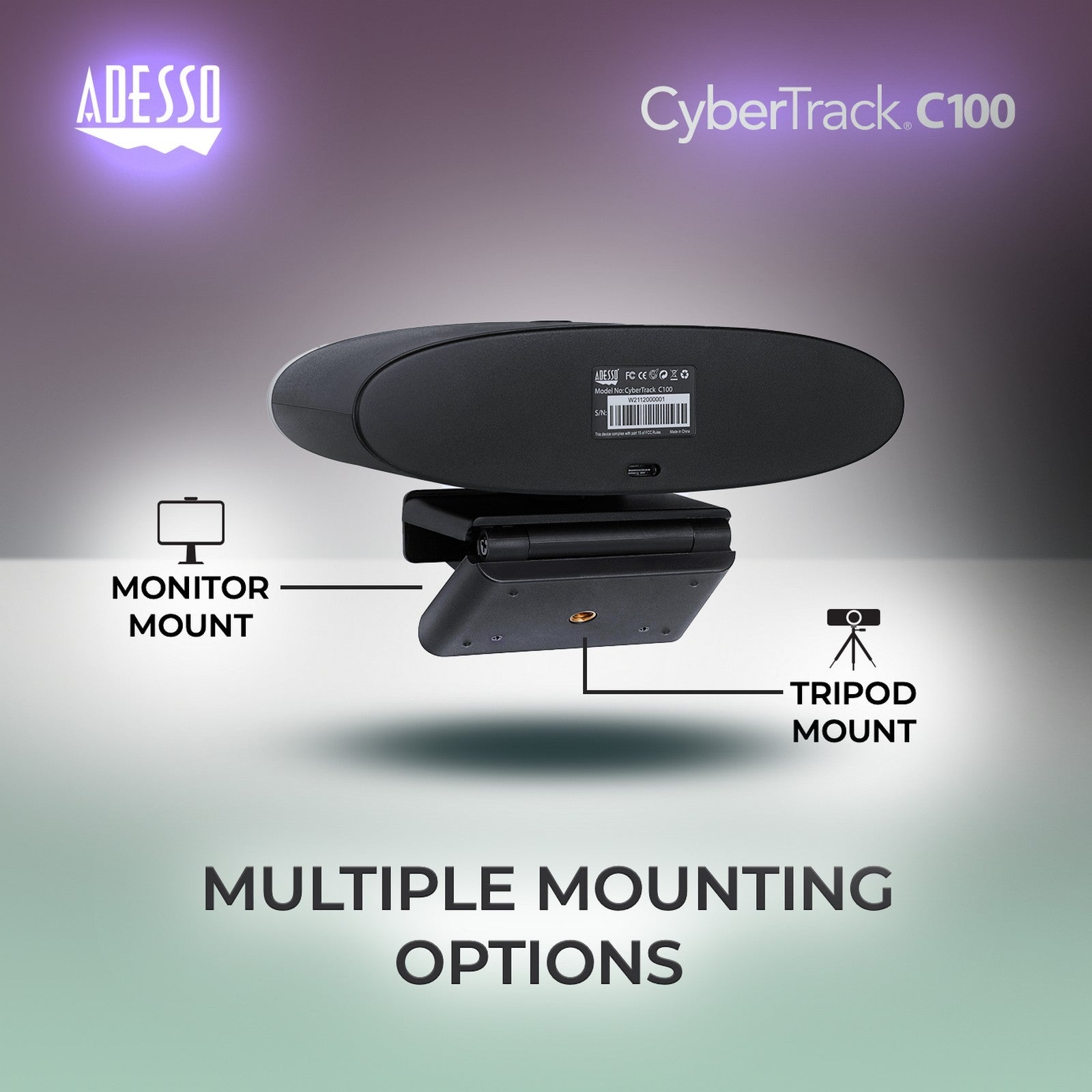 Adesso CyberTrack C100 4K Ultra HD Conference Camera with Speaker & Remote