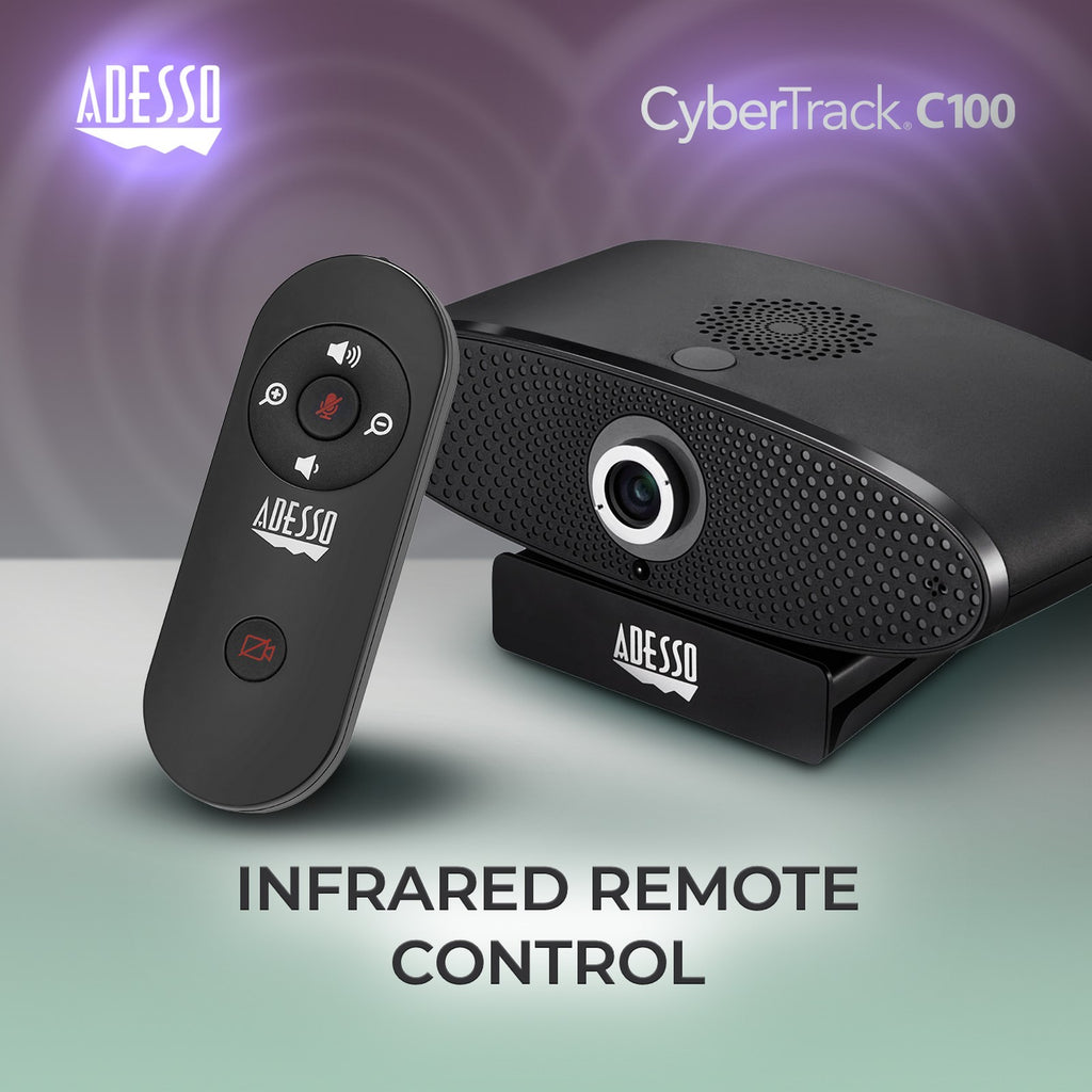 Adesso CyberTrack C100 4K Ultra HD Conference Camera with Speaker & Remote