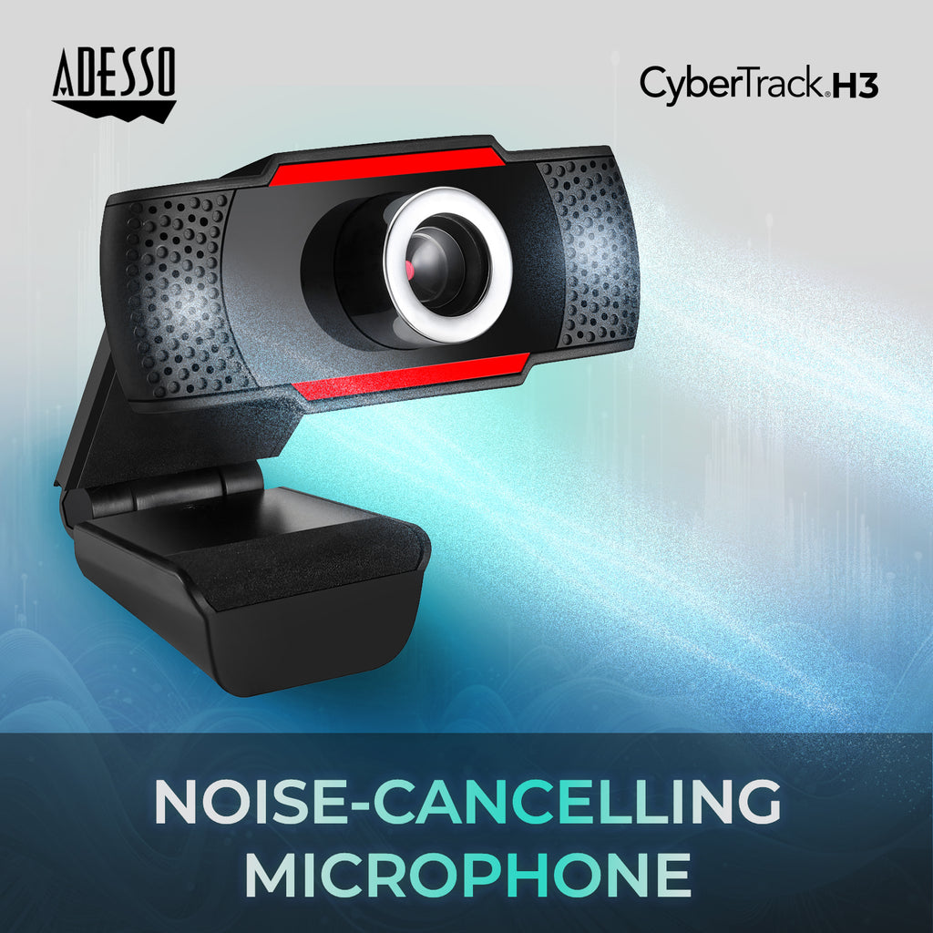 Adesso CyberTrack H3 720p HD USB Webcam with Microphone