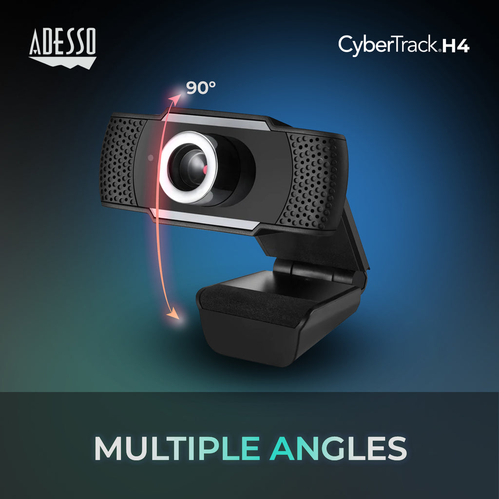 Adesso CyberTrack H4 1080P HD USB Webcam with Microphone