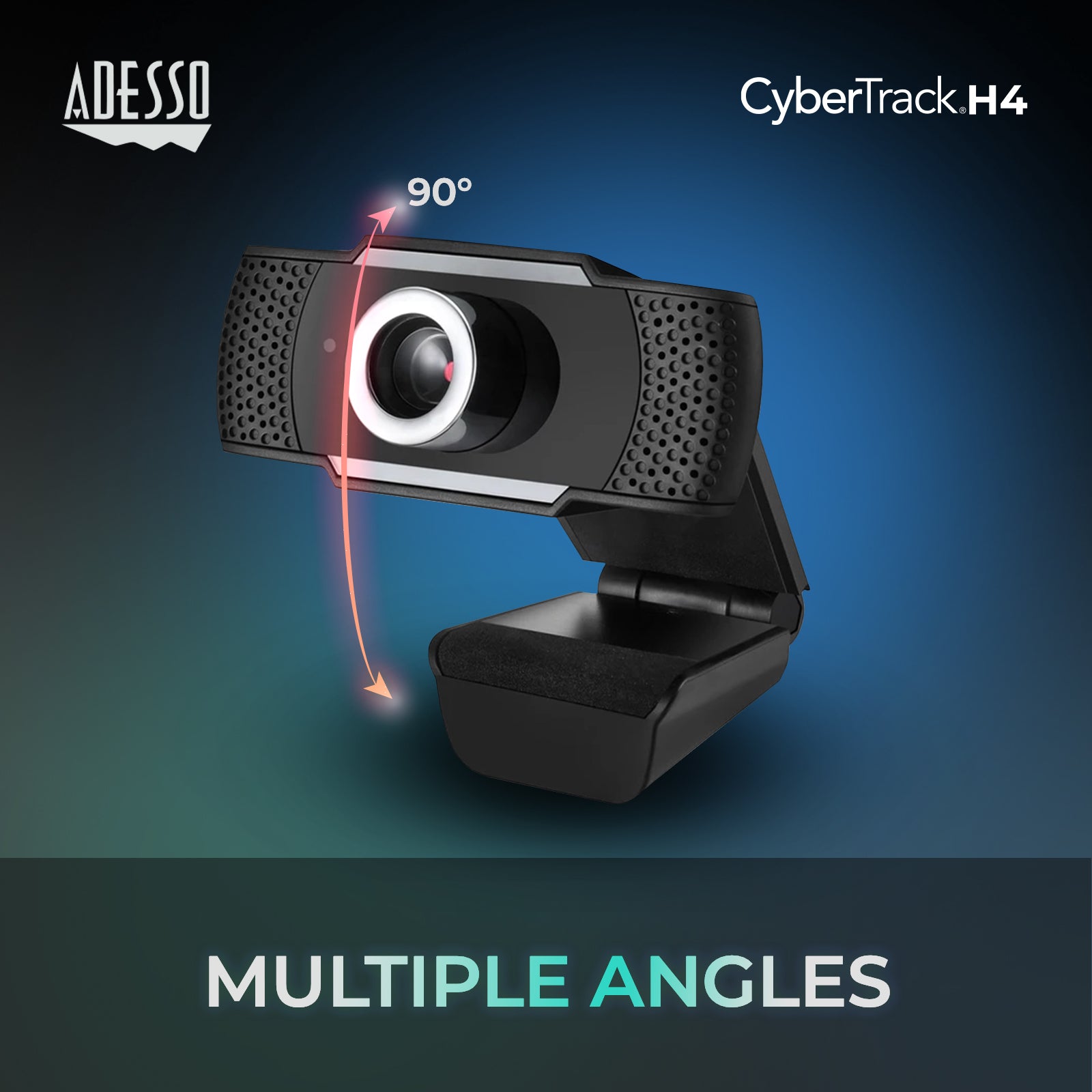 Adesso CyberTrack H4 1080P HD USB Webcam with Microphone