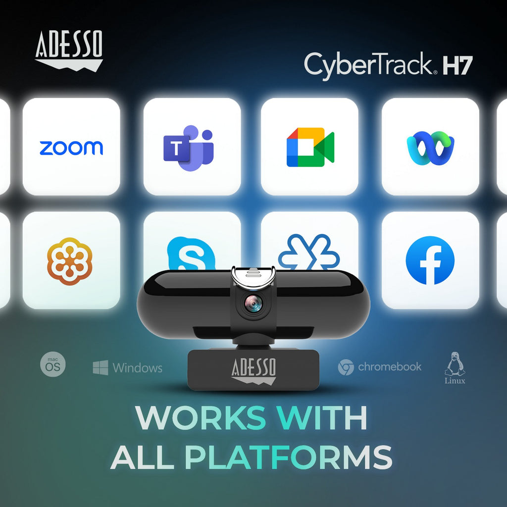 Adesso CyberTrack H7 2K Quad HD Classroom Webcam