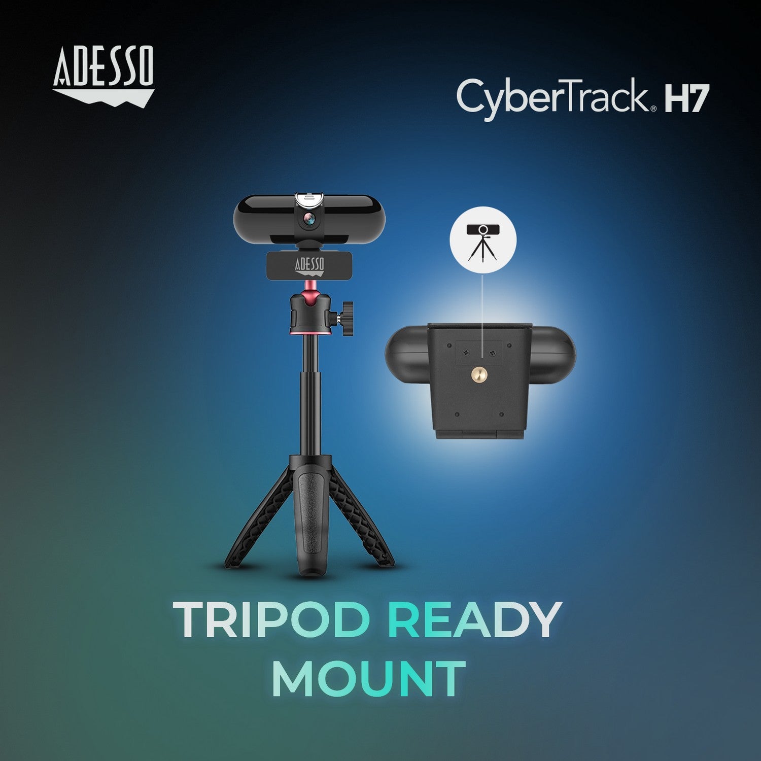 Adesso CyberTrack H7 2K Quad HD Classroom Webcam