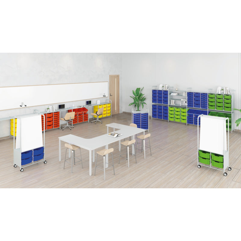 Gratnells Callero Tall High-Store Starter Unit with 24 Deep Trays – Sunshine Yellow