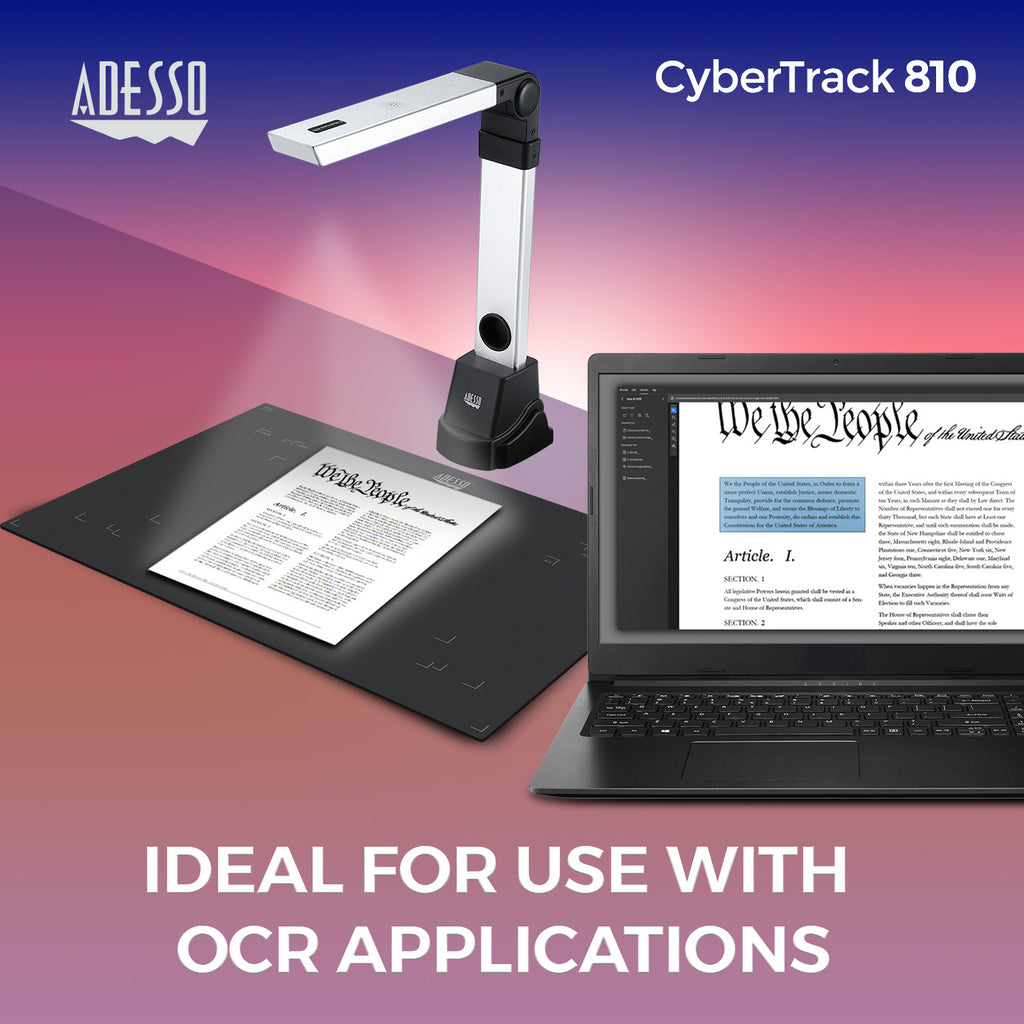 Adesso CyberTrack 810 8MP Document Camera & Visual Presenter