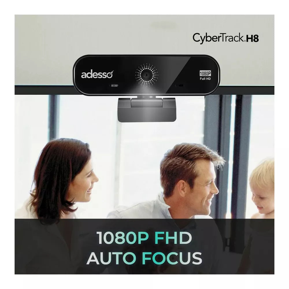 Adesso CyberTrack H8 1080P Auto-Focus Webcam for Classrooms