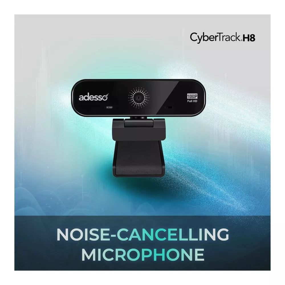 Adesso CyberTrack H8 1080P Auto-Focus Webcam for Classrooms