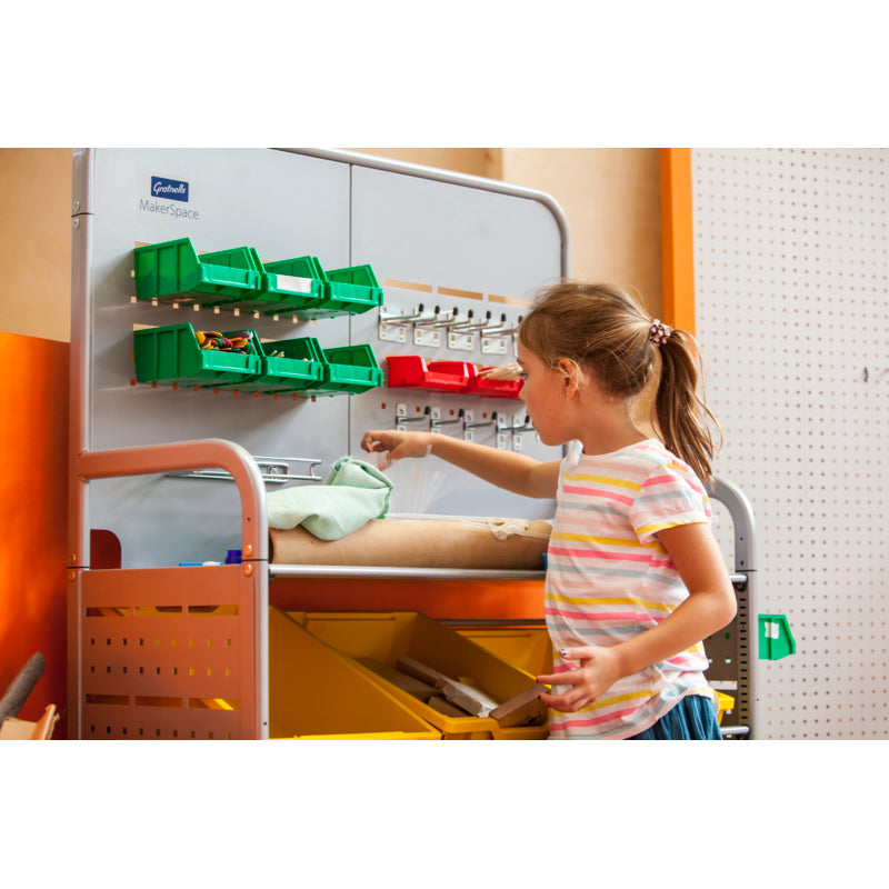 Gratnells MakerSpace Cart with 3 Deep & 12 Shallow Plum Purple Trays