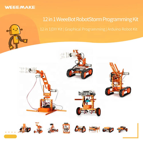 12-in-1 WeeeBot RobotStorm Robot Kit – STEM Robotics & Coding System