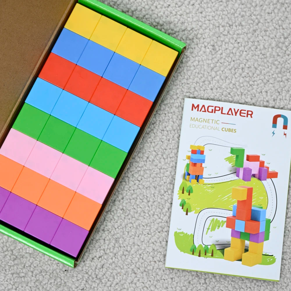 Magnetic Cubes STEM Building Set 3D Construction &amp; Learning Kit
