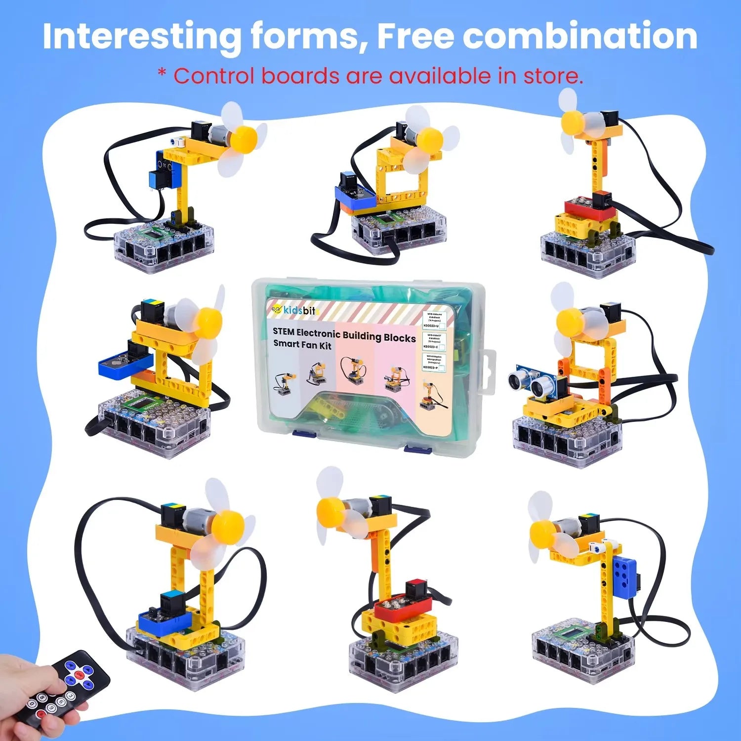 STEM Electronic Building Blocks Kit – Smart Fan Arduino and Python Learning System