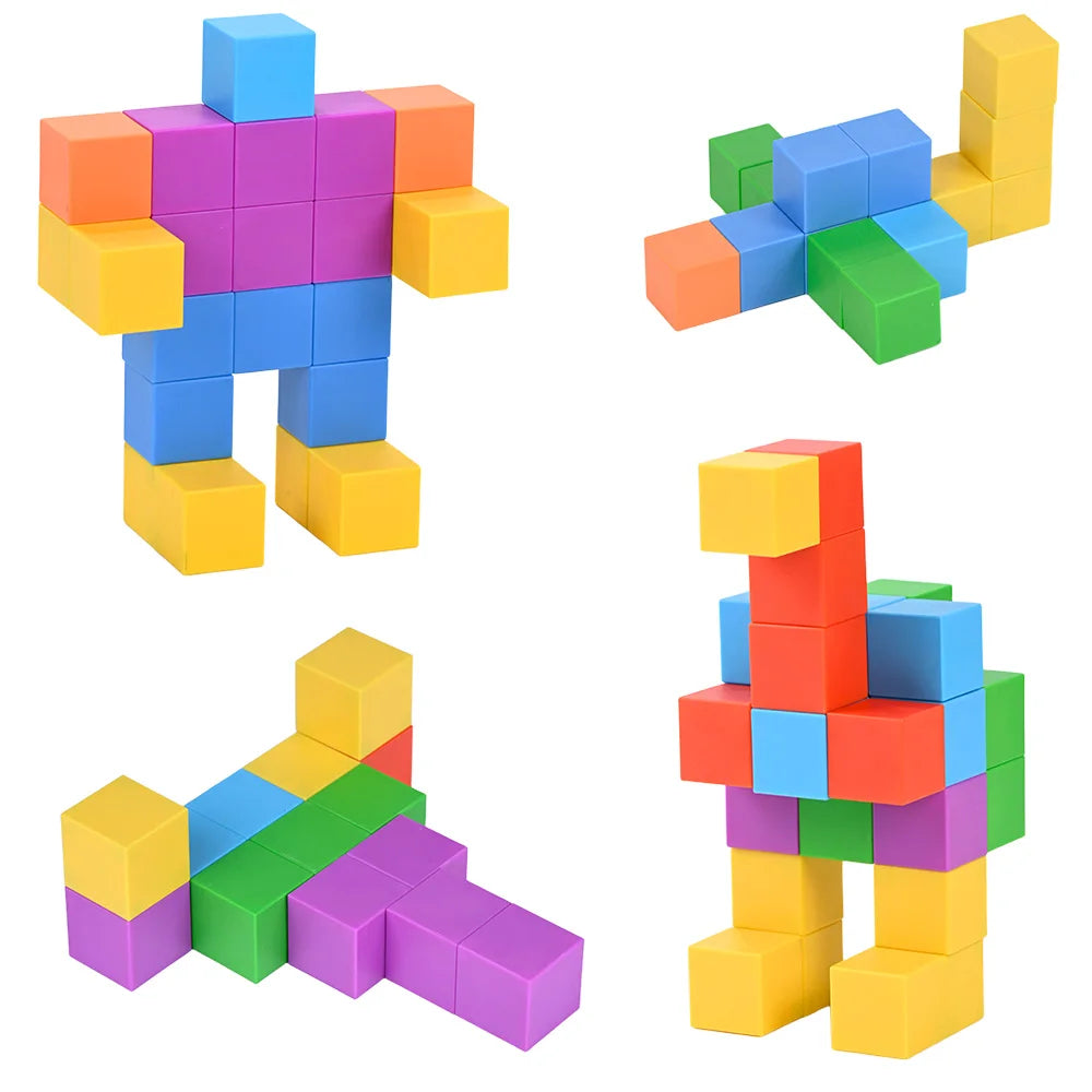 Magnetic Cubes STEM Building Set 3D Construction &amp; Learning Kit