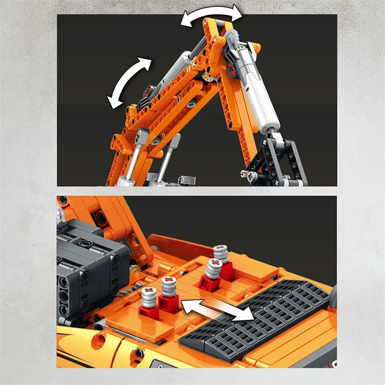 Reobrix Excavator Building Block Kit 1106 Piece STEM Construction Model Ages 14+