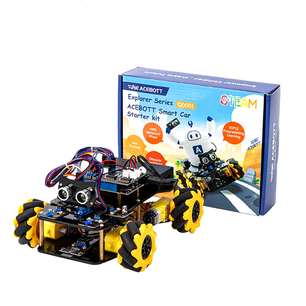 ACEBOTT Smart Robot Car Kit Modular WiFi STEM Robotics Platform ESP32