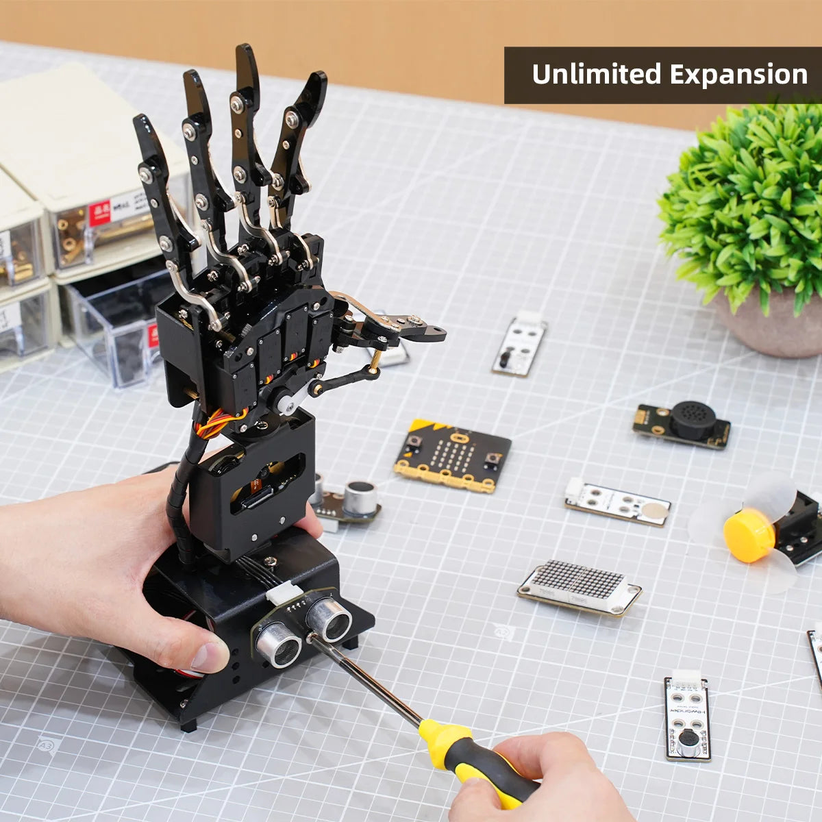 AiHand Robotic Hand Kit Micro bit STEM Robotics and AI Learning System
