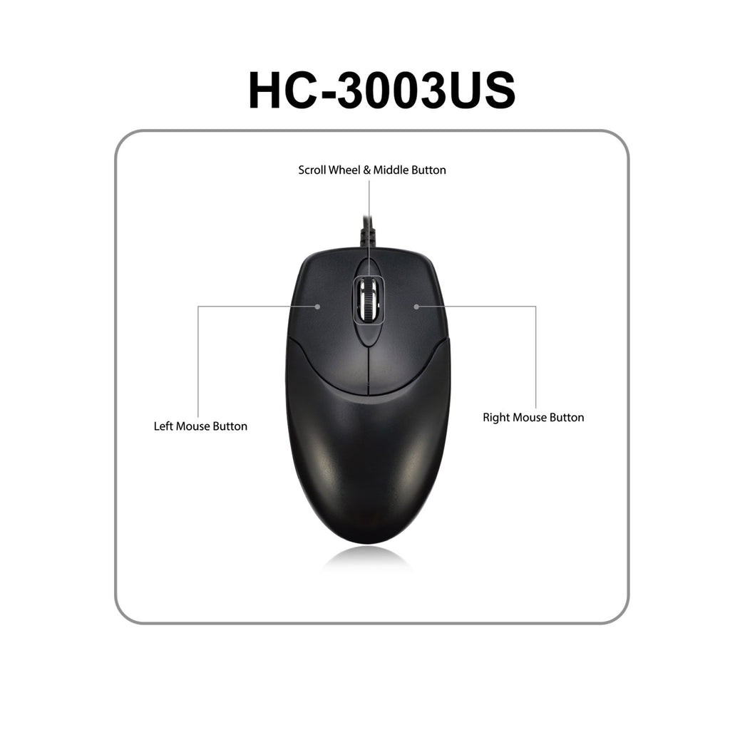 Adesso 3-Button USB Optical Mouse (1000 DPI)
