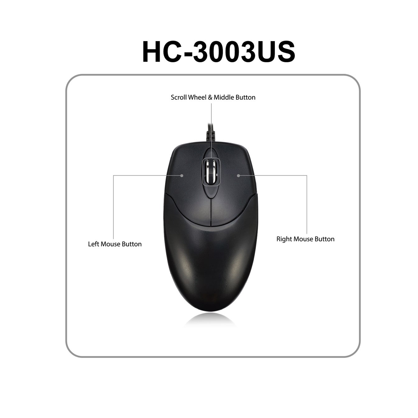 Adesso 3-Button USB Optical Mouse (1000 DPI)