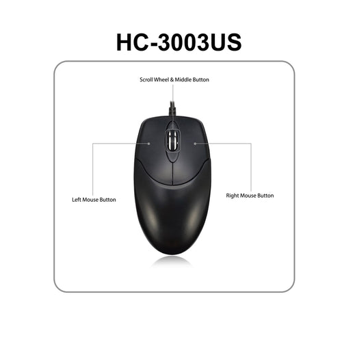 Adesso 3-Button USB Optical Mouse (1000 DPI)