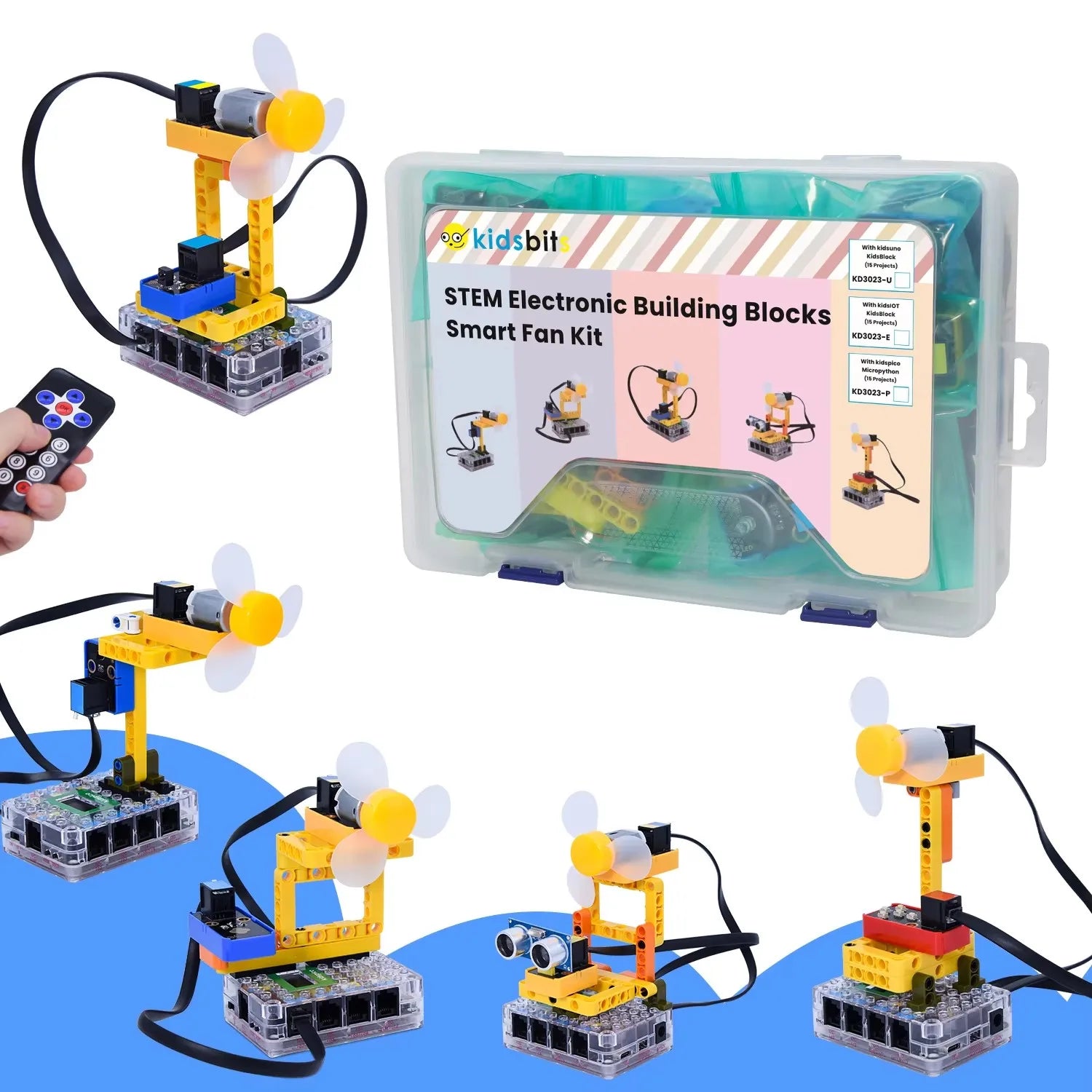 STEM Electronic Building Blocks Kit – Smart Fan Arduino and Python Learning System
