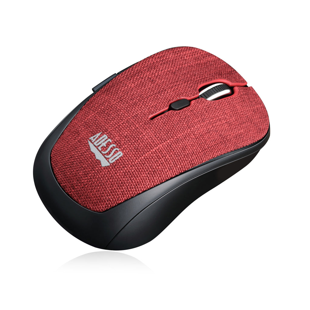 Adesso iMouse S80R Wireless Fabric Optical Mini Mouse - Red