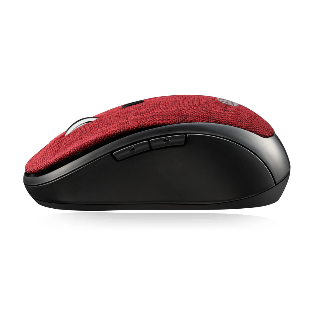 Adesso iMouse S80R Wireless Fabric Optical Mini Mouse - Red