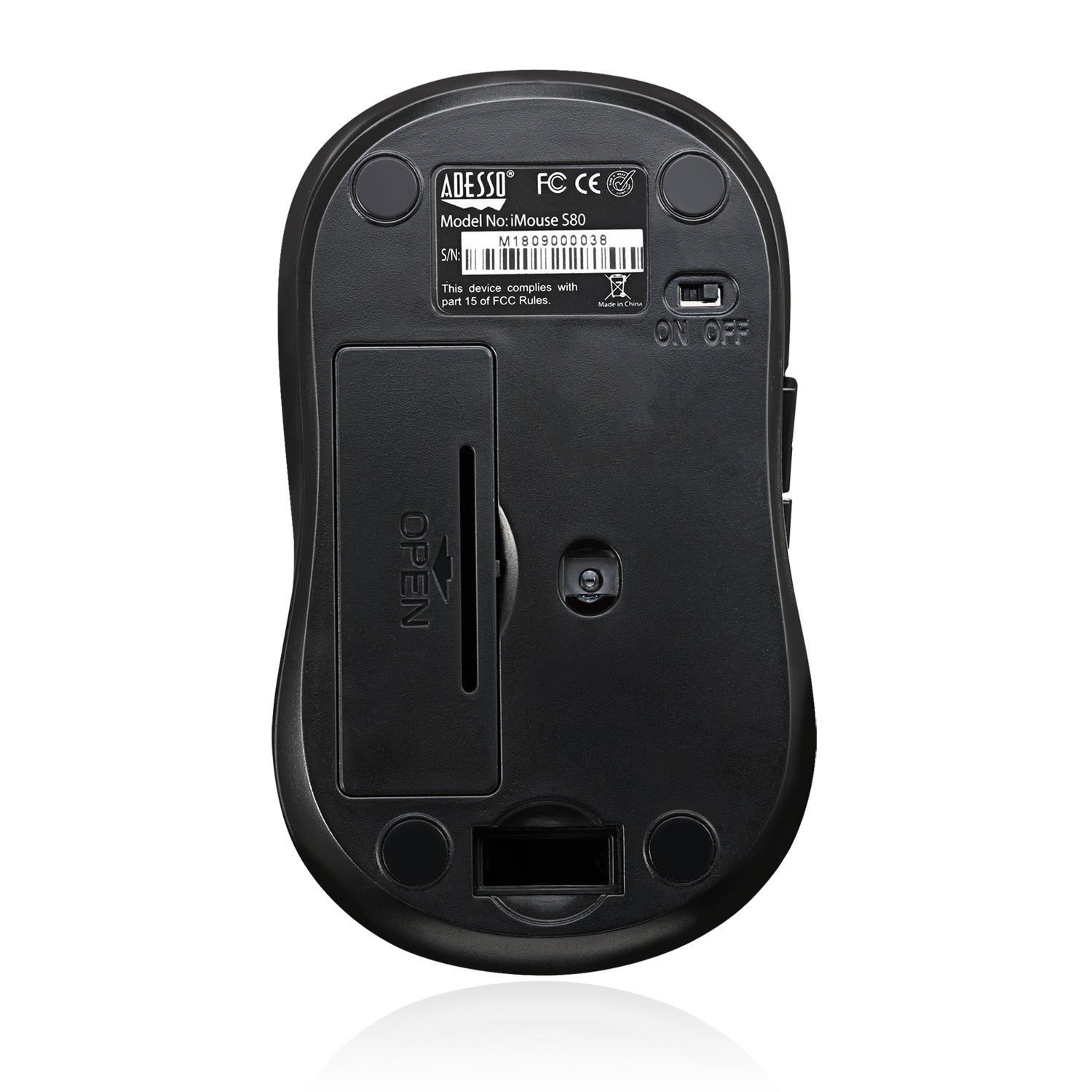 Adesso iMouse S80R Wireless Fabric Optical Mini Mouse - Red