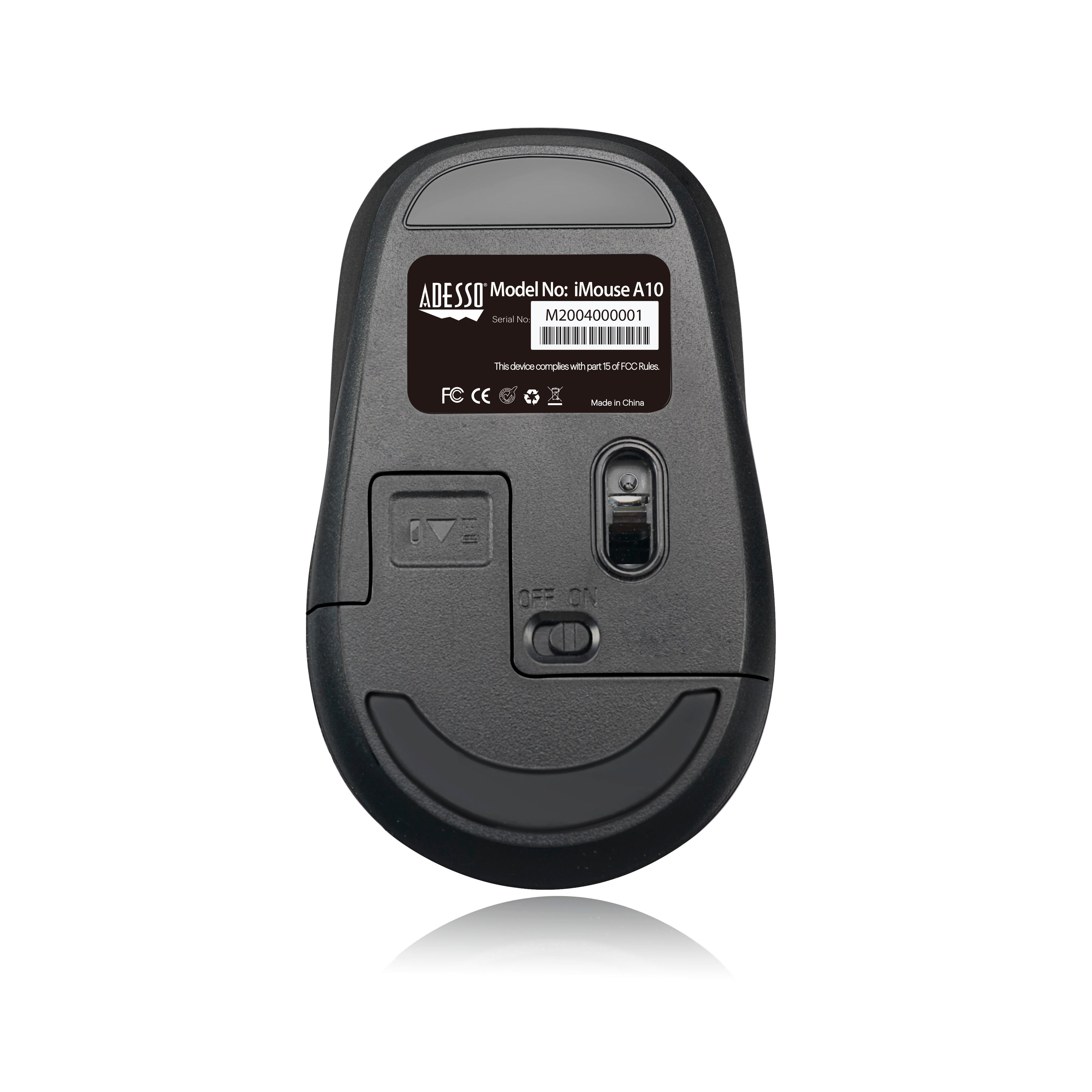 Adesso iMouse A10 Antimicrobial Wireless Ergonomic Mouse