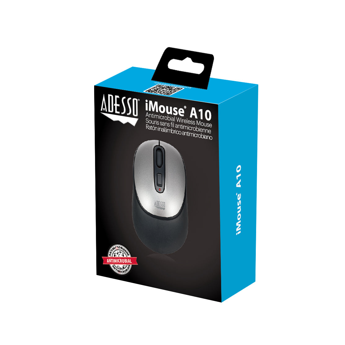 Adesso iMouse A10 Antimicrobial Wireless Ergonomic Mouse