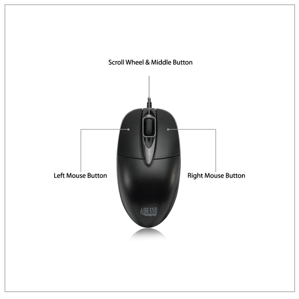 Adesso iMouse M6-TAA Full Size USB Optical Mouse