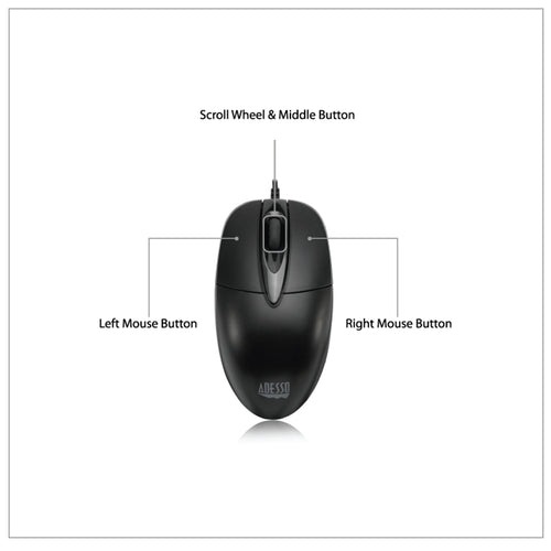 Adesso iMouse M6-TAA Full Size USB Optical Mouse