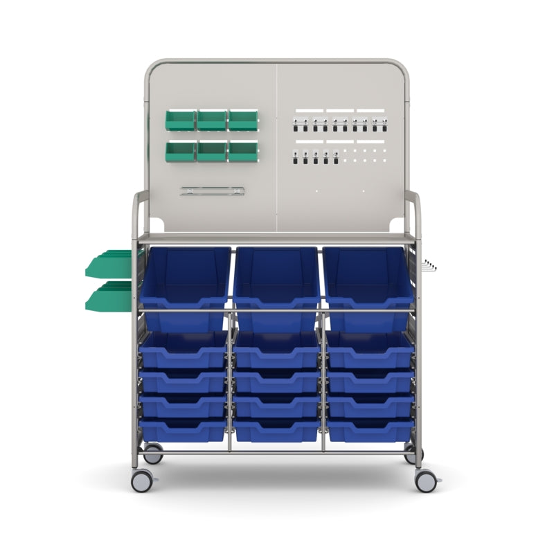 Gratnells MakerSpace Cart with Royal Blue Trays & STEM Accessory Kit